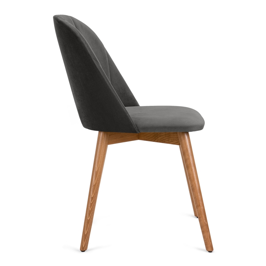 Blagovaonska stolica BAKERI 86x48 cm siva/svijetli hrast