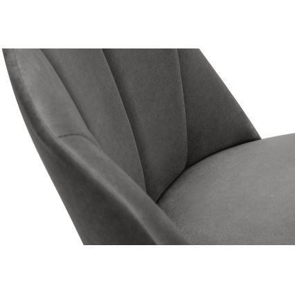 Blagovaonska stolica BAKERI 86x48 cm siva/svijetli hrast
