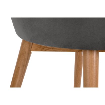 Blagovaonska stolica BAKERI 86x48 cm siva/svijetli hrast