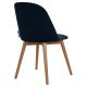 Blagovaonska stolica BAKERI 86x48 cm tamno plava/bukva