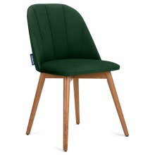 Blagovaonska stolica BAKERI 86x48 cm tamno zelena/bukva