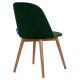 Blagovaonska stolica BAKERI 86x48 cm tamno zelena/bukva