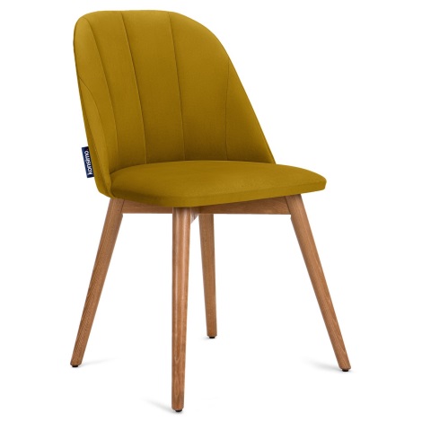 Blagovaonska stolica BAKERI 86x48 cm žuta/bukva