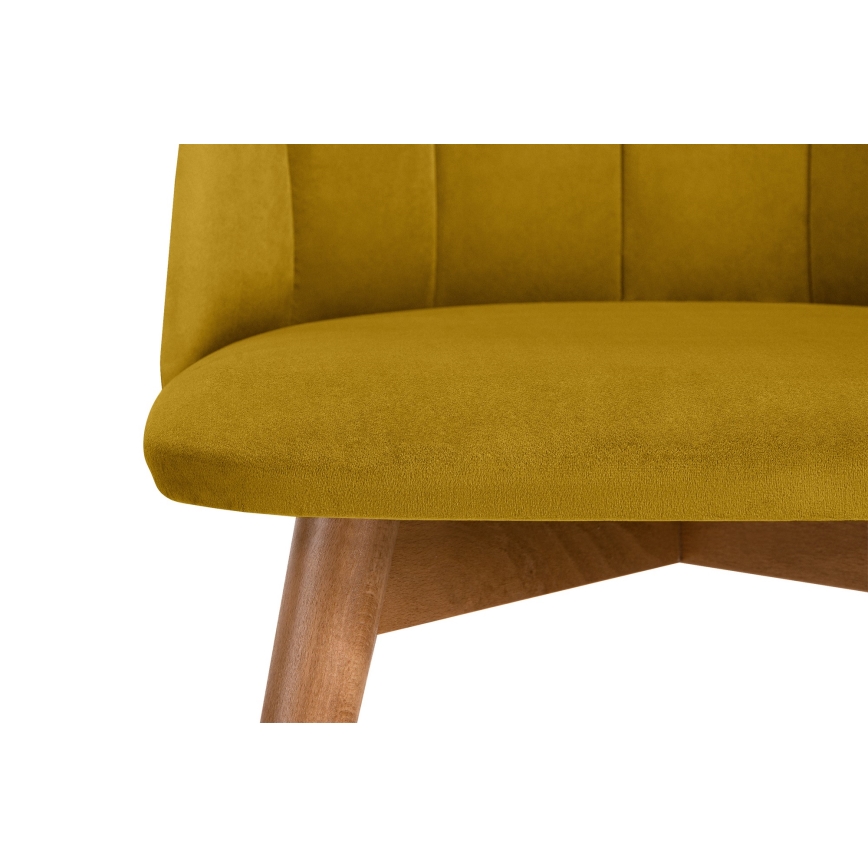 Blagovaonska stolica BAKERI 86x48 cm žuta/bukva