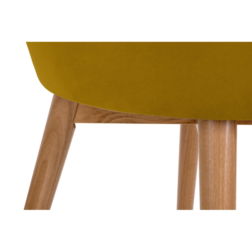 Blagovaonska stolica BAKERI 86x48 cm žuta/bukva