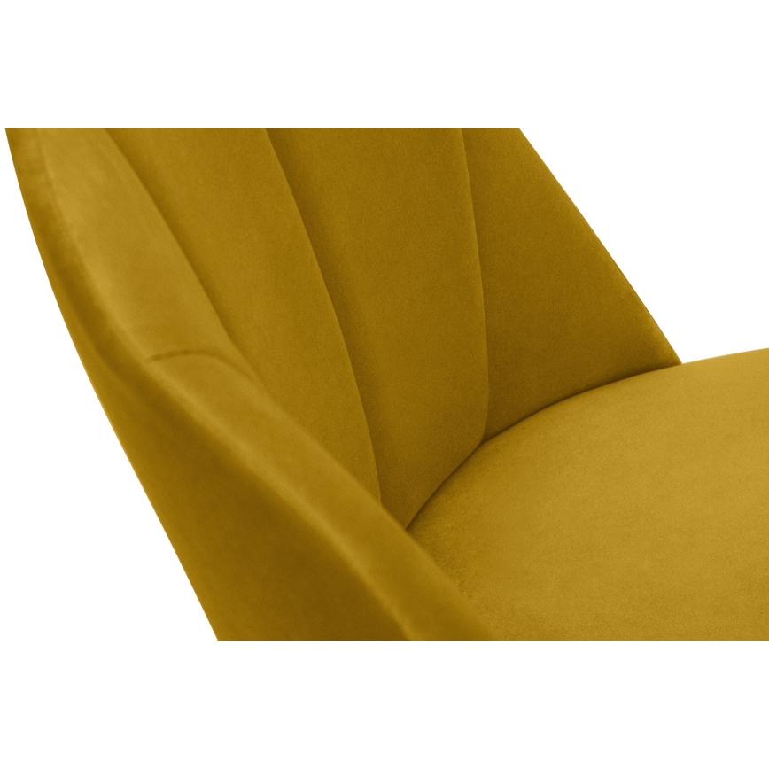 Blagovaonska stolica BAKERI 86x48 cm žuta/svijetli hrast