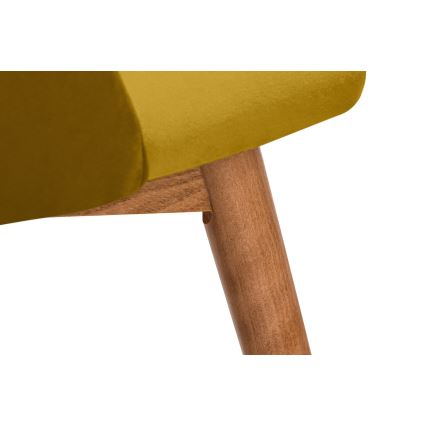 Blagovaonska stolica BAKERI 86x48 cm žuta/svijetli hrast