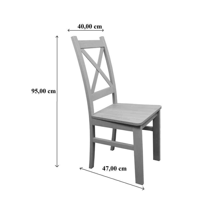 Blagovaonska stolica NATE bijela/smeđa
