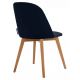 Blagovaonska stolica RIFO 86x48 cm tamno plava/bukva