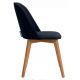 Blagovaonska stolica RIFO 86x48 cm tamno plava/bukva