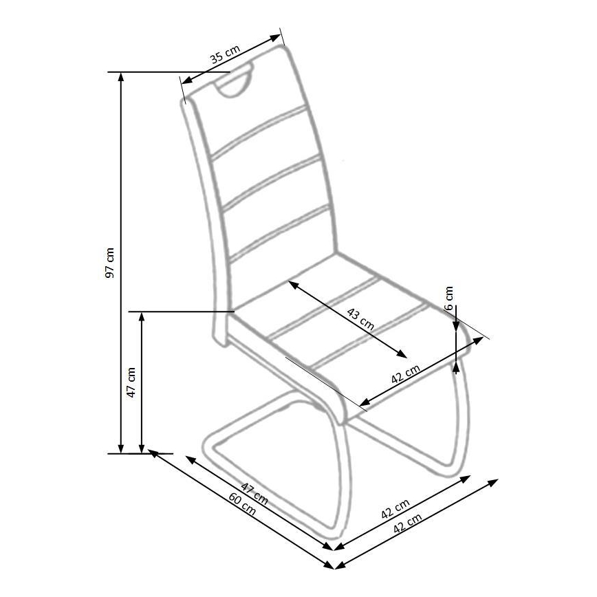 Blagovaonska stolica SAFFON 1 kom. siva