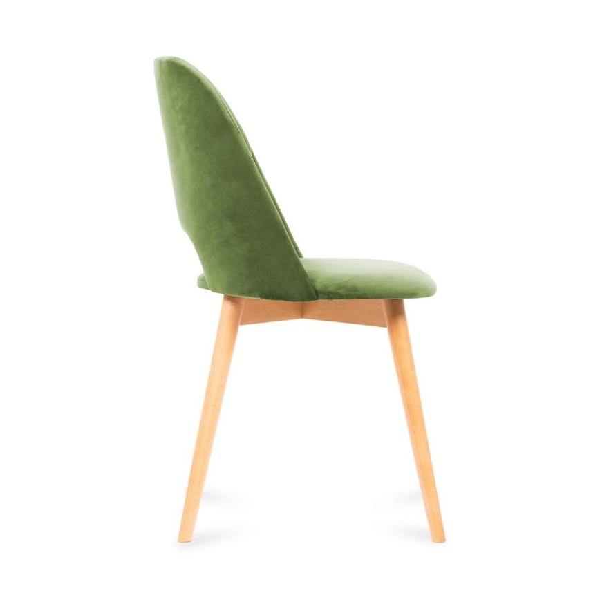 Blagovaonska stolica TINO 86x48 cm svijetlo zelena/svijetli hrast