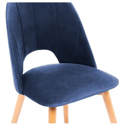 Blagovaonska stolica TINO 86x48 cm tamnoplava/svijetli hrast