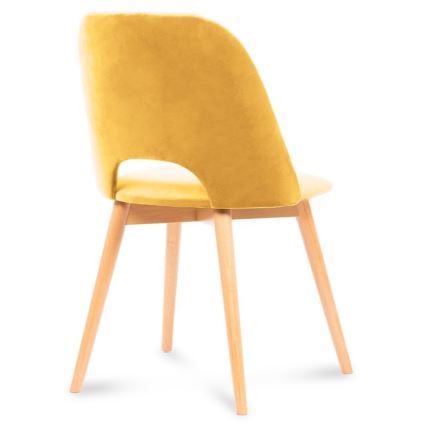 Blagovaonska stolica TINO 86x48 cm žuta/svijetli hrast