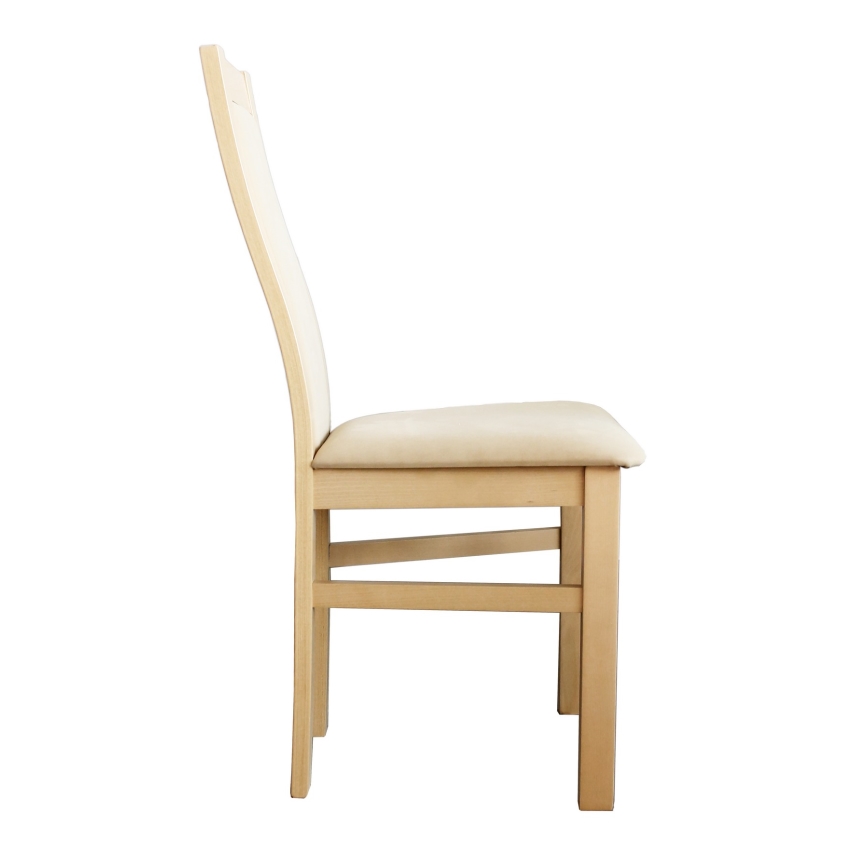 Blagovaonska stolica ZOE buk/krema