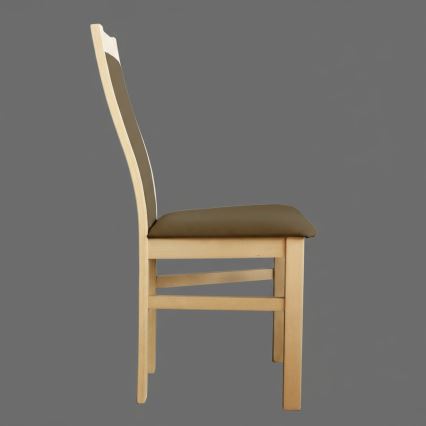 Blagovaonska stolica ZOE hrast/tamno smeđa