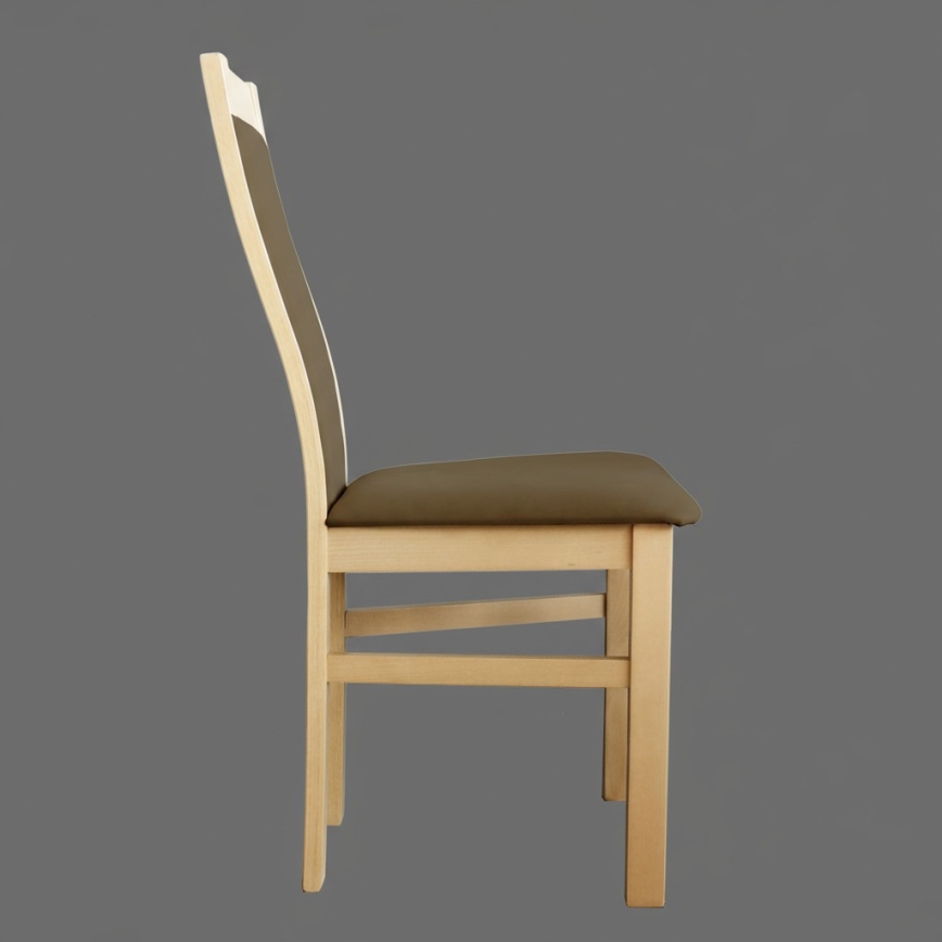 Blagovaonska stolica ZOE hrast/tamno smeđa