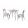 Blagovaonski set KABIR 70x70 cm hrast/crna