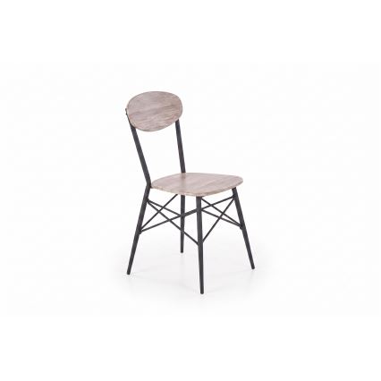 Blagovaonski set KABIR 70x70 cm hrast/crna