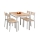 Blagovaonski set MALCOLM 110x70 cm, metal/hrast sonoma