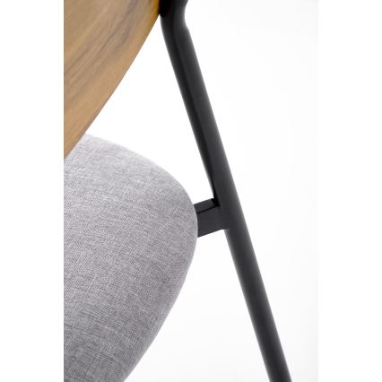 Blagovaonski set NANDO 84x54 cm siva/smeđa/crna