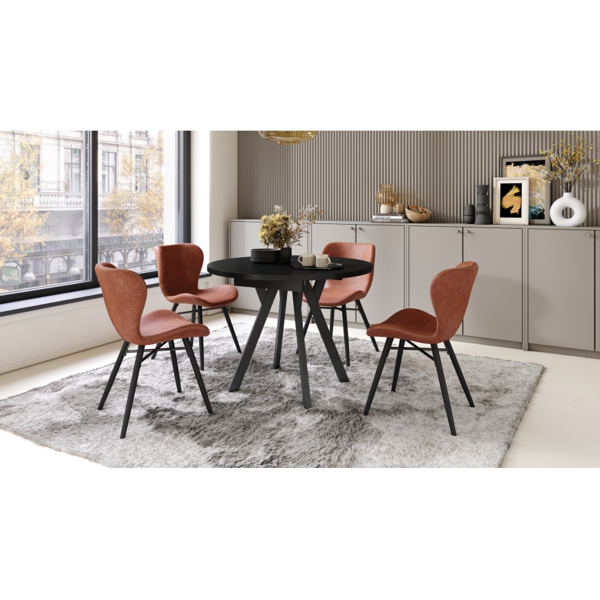 Blagovaonski stol ARTUR crne boje