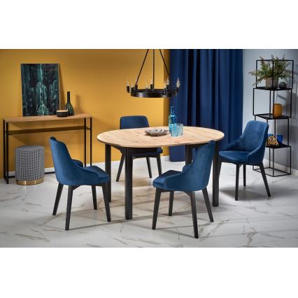 Blagovaonski stol CALMIO hrast artisan/crna