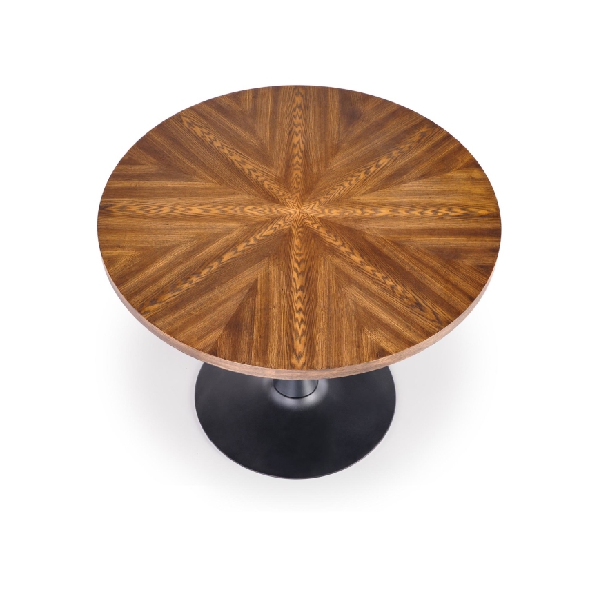 Blagovaonski stol CARMELO 75x100 cm crni/smeđi