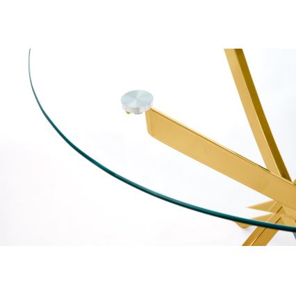 Blagovaonski stol ESTEN proziran/zlatan