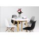 Blagovaonski stol FRISK 75x80 cm bijela/hrast