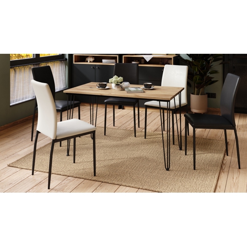 Blagovaonski stol HALIJA u dekoru hrasta craft