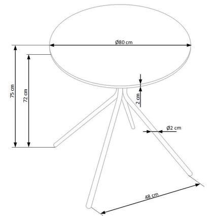 Blagovaonski stol HOMORA crni
