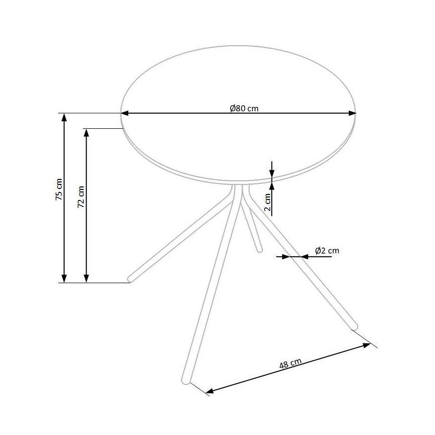 Blagovaonski stol HOMORA crni