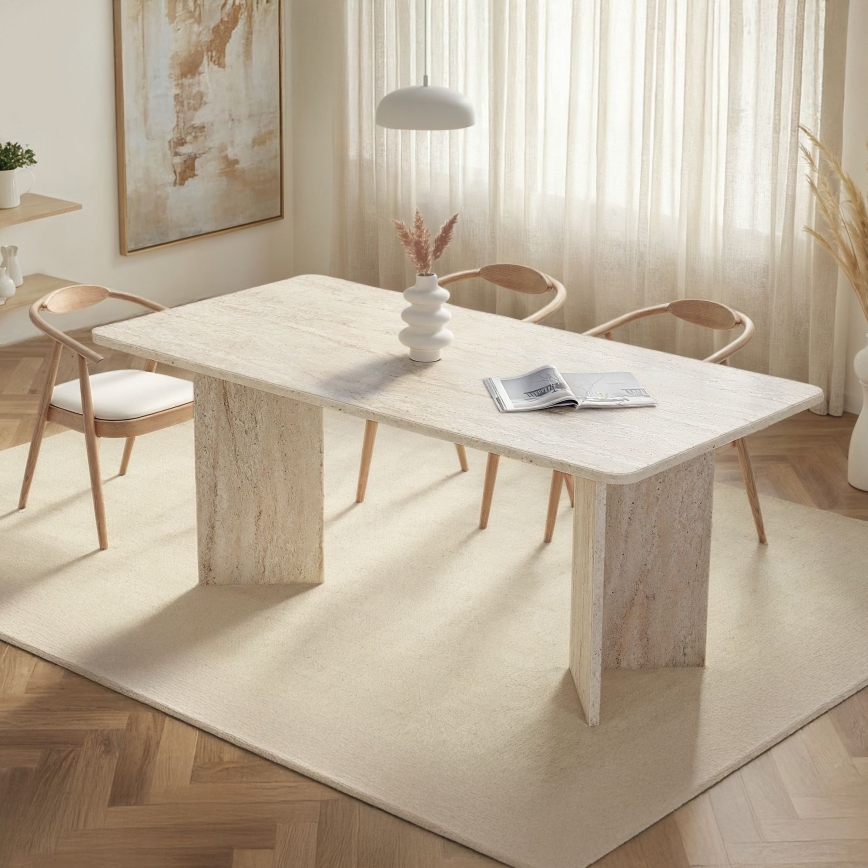 Blagovaonski stol NEL 180x90 cm bež