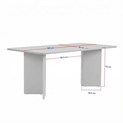 Blagovaonski stol NEL 180x90 cm bež