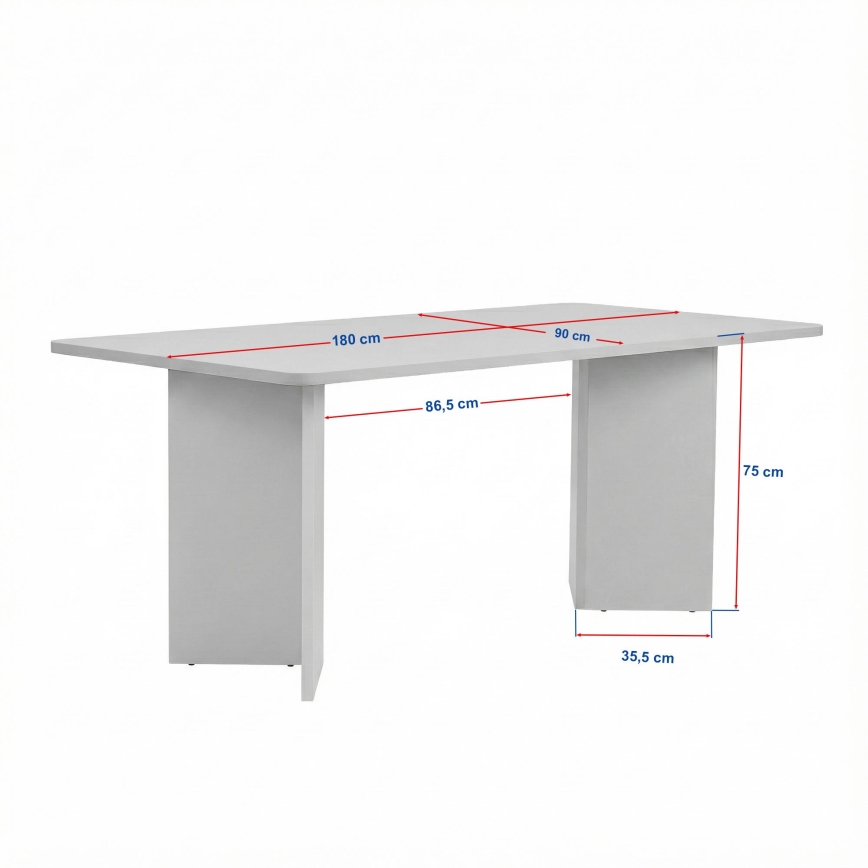 Blagovaonski stol NEL 180x90 cm bež