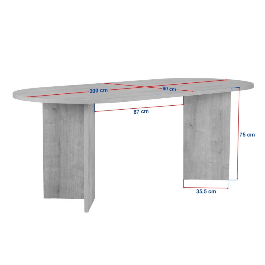 Blagovaonski stol NEL 200x90 cm bež