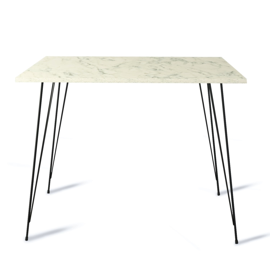 Blagovaonski stol SANDALF 75x90 cm bijela/crna