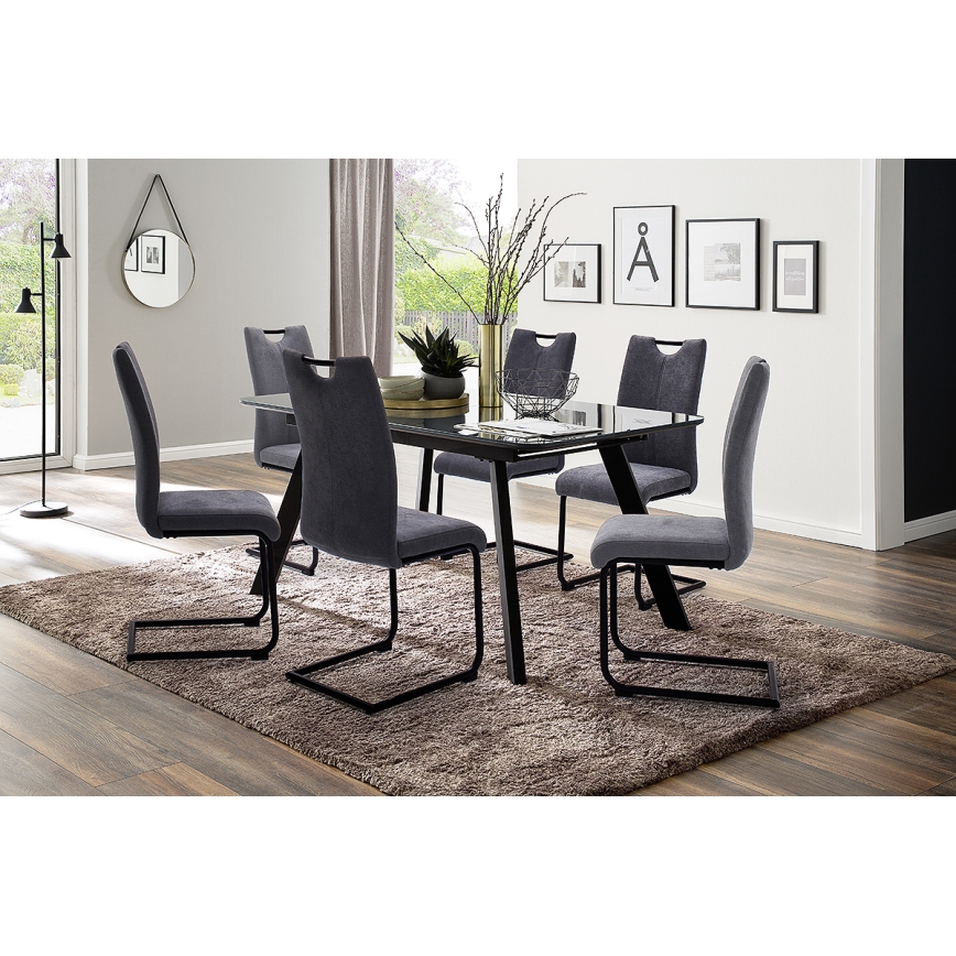 Blagovaonski stolci GALIRA, 4 kom, sivi