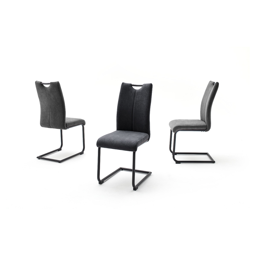 Blagovaonski stolci GALIRA, 4 kom, sivi