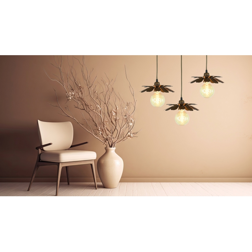 Bohemia-Design - Luster na sajli 1xE27/60W/230V brončana