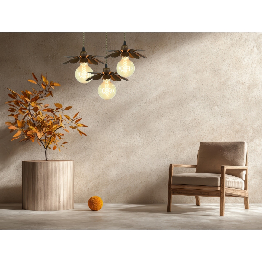 Bohemia-Design - Luster na sajli 1xE27/60W/230V brončana