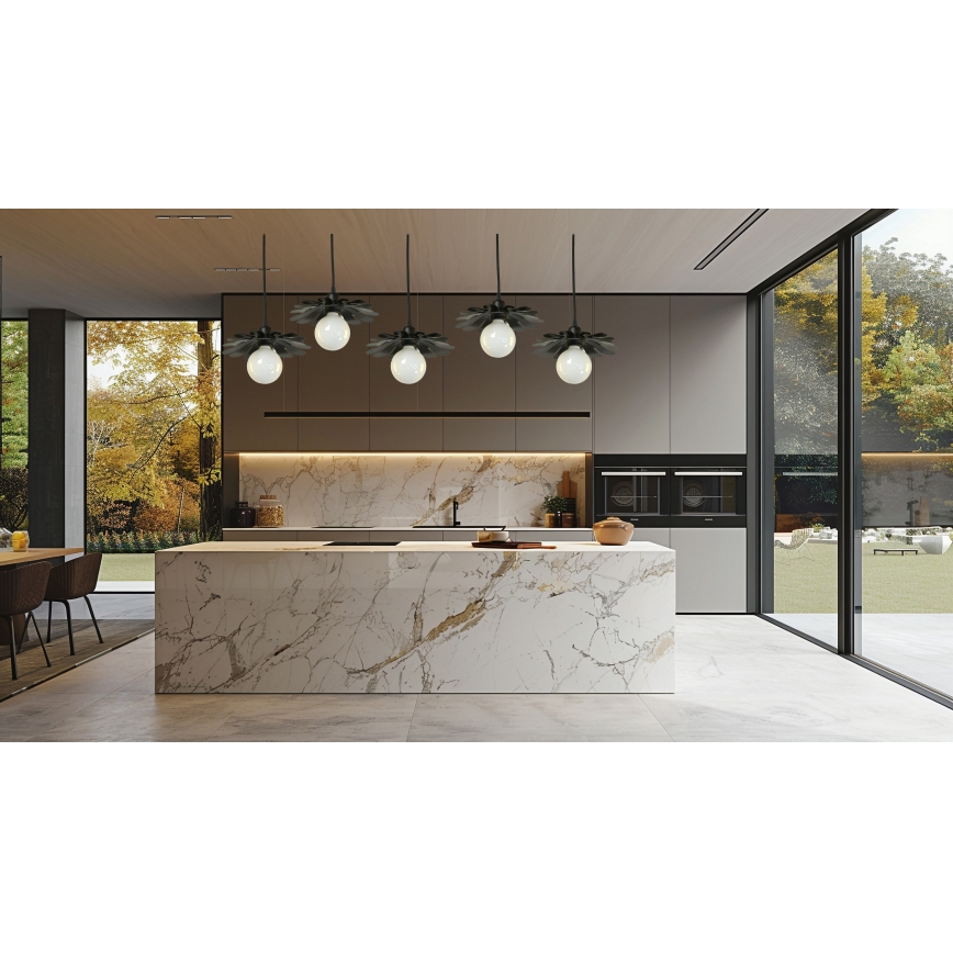 Bohemia-Design - Luster na sajli 1xE27/60W/230V crna