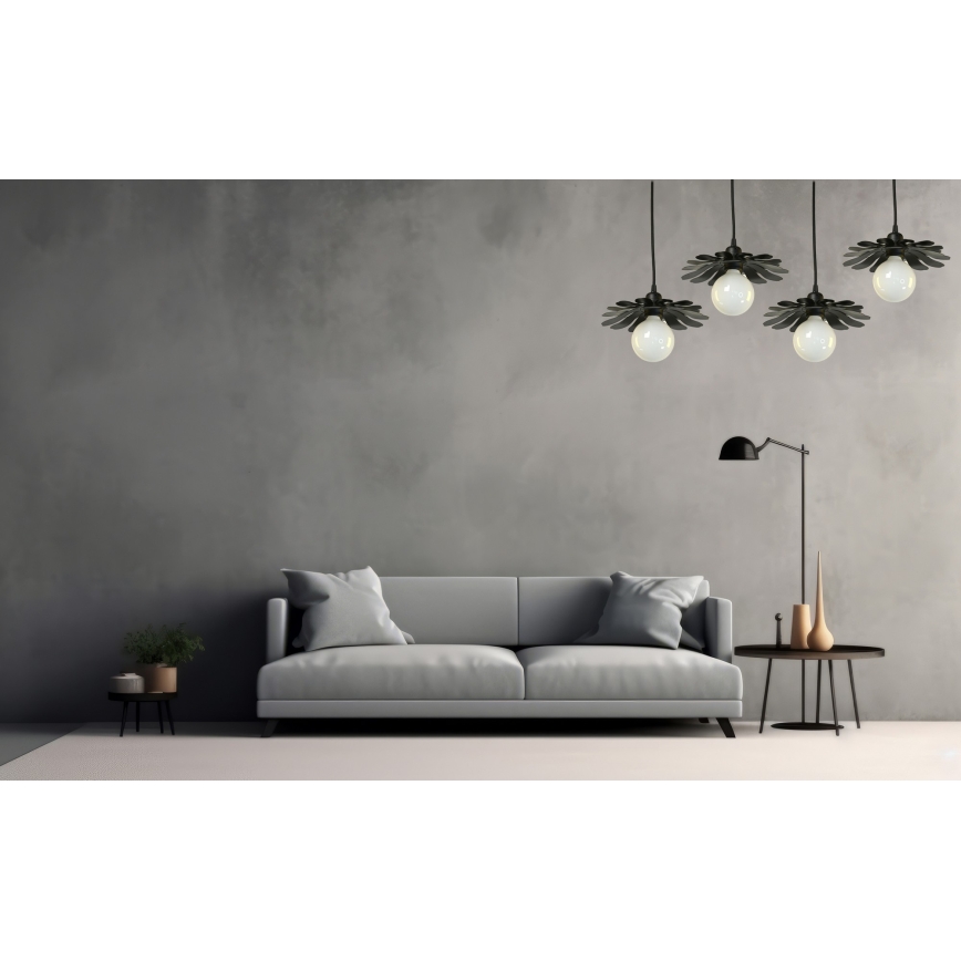 Bohemia-Design - Luster na sajli 1xE27/60W/230V crna
