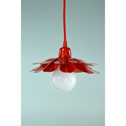 Bohemia-Design - Luster na sajli 1xE27/60W/230V crvena