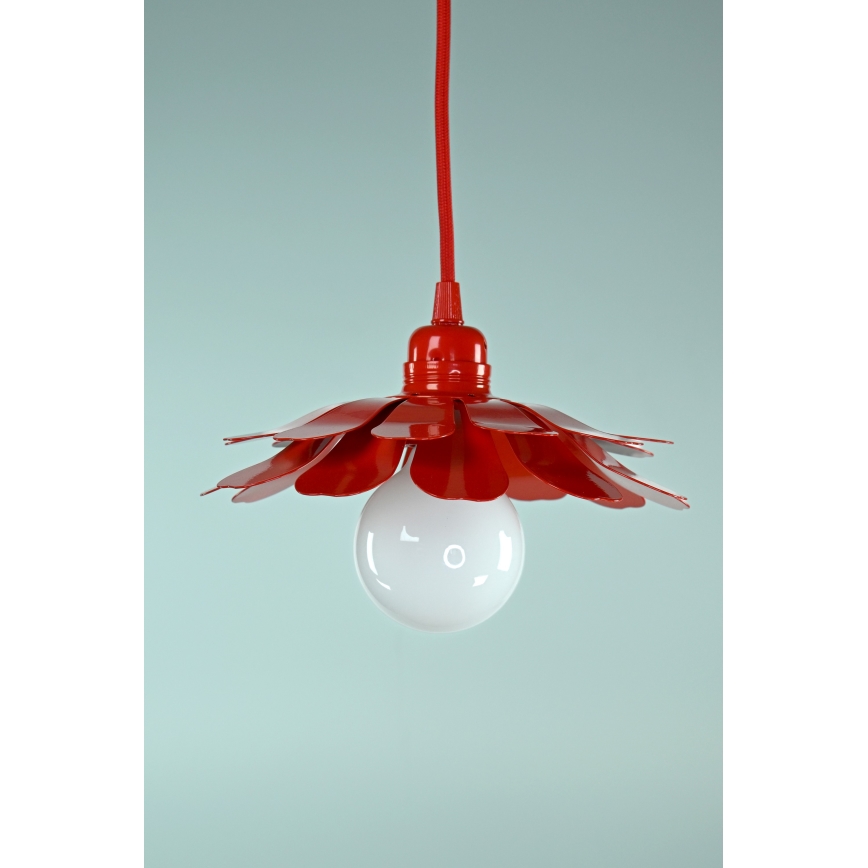 Bohemia-Design - Luster na sajli 1xE27/60W/230V crvena