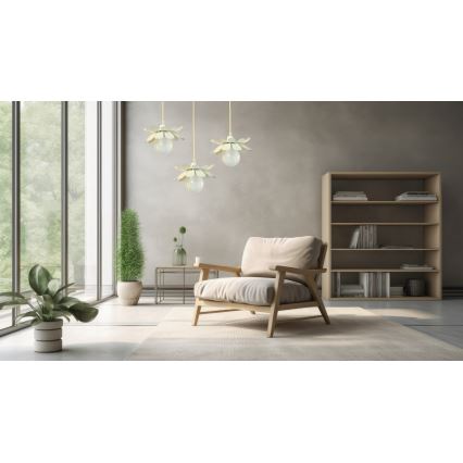 Bohemia-Design - Luster na sajli 1xE27/60W/230V krem