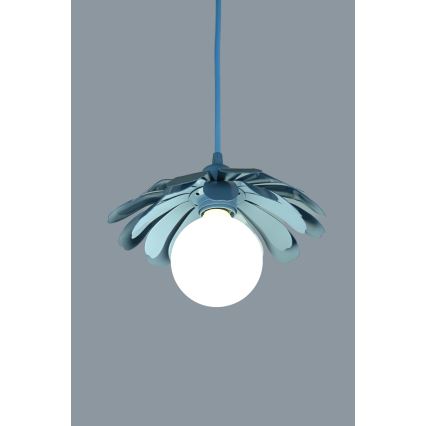 Bohemia-Design - Luster na sajli 1xE27/60W/230V plava