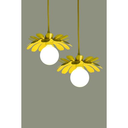 Bohemia-Design - Luster na sajli 1xE27/60W/230V žuta