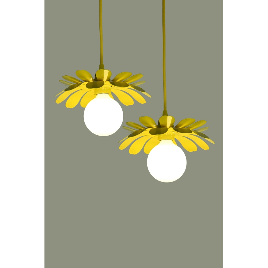 Bohemia-Design - Luster na sajli 1xE27/60W/230V, žuti